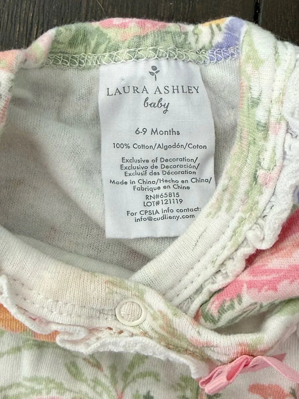 Laura Ashley Onesie